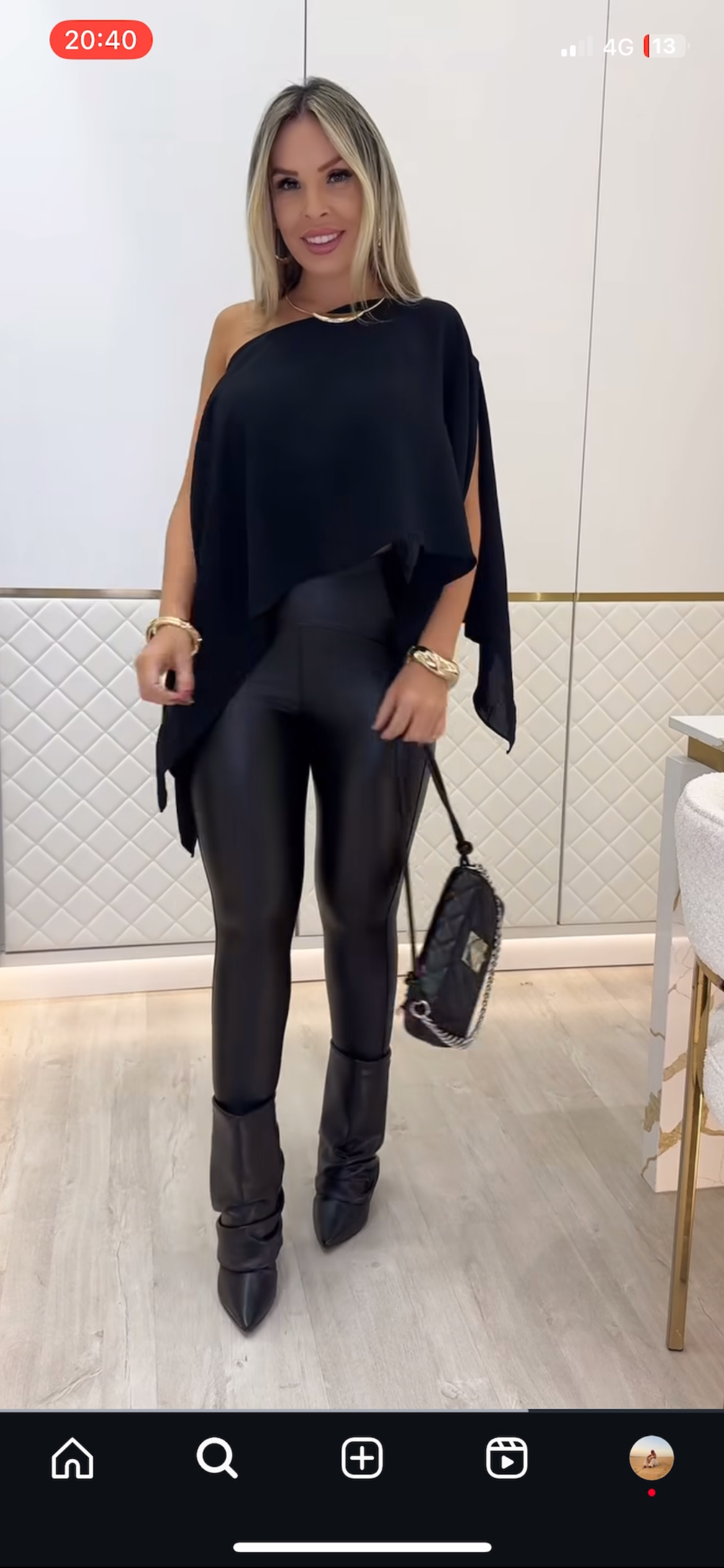 Calça Legging Montaria Pu Couro Sintético Justa Premium