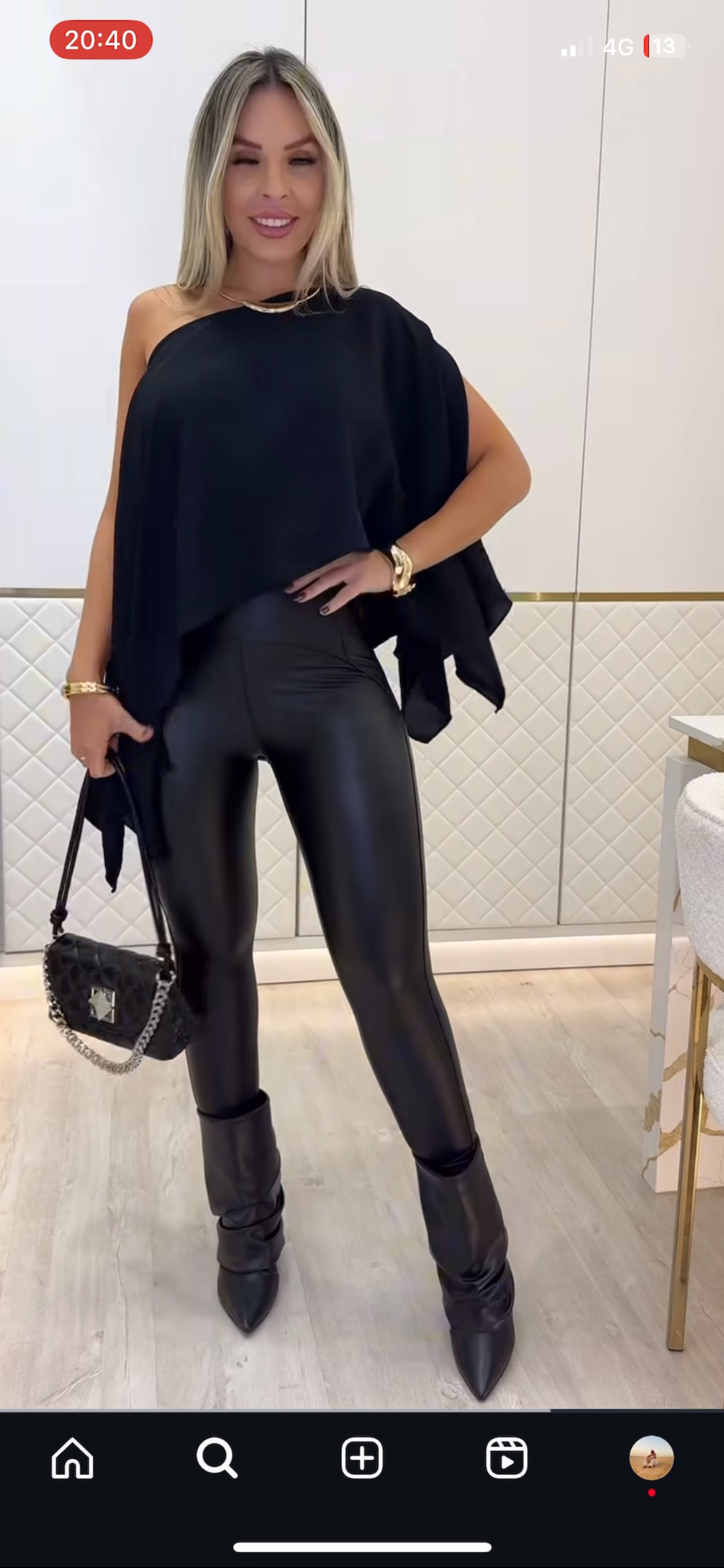 Calça Legging Montaria Pu Couro Sintético Justa Premium
